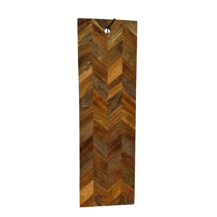 Vintage chevron serveringsbräda 20×65 cm