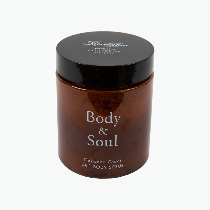 Body & Soul kroppsskrubb med salt Oakwood Cedar