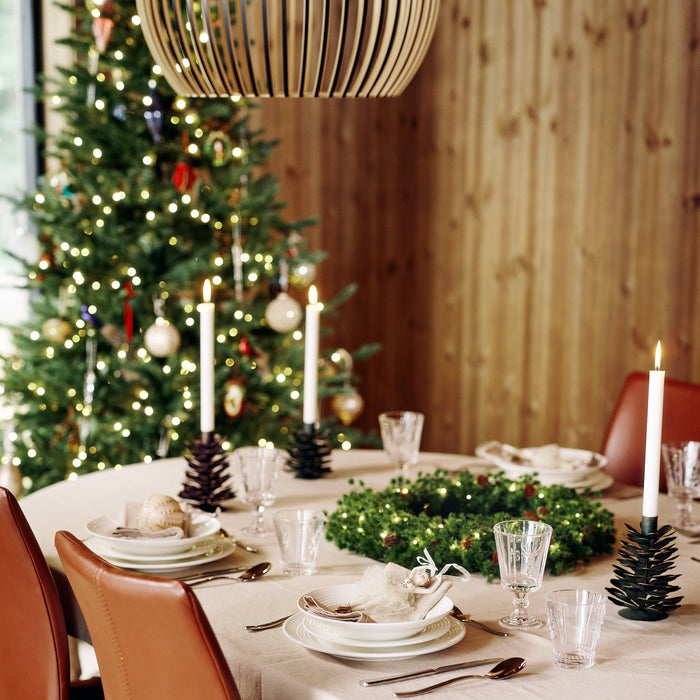 Julgran med LED-ljus 180 cm