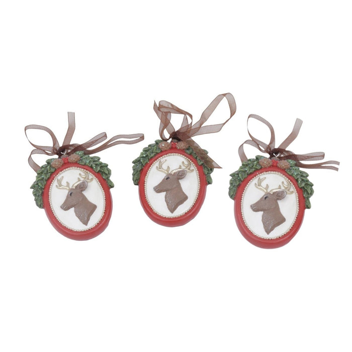 Christmas Spirit hjort juldekoration 3 st