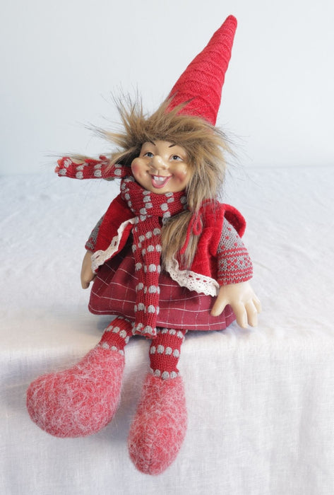 Santa  sittande flicka H46 cm