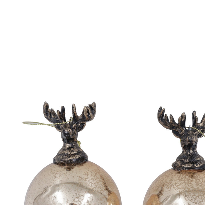 Juldekoration hjort 2 st