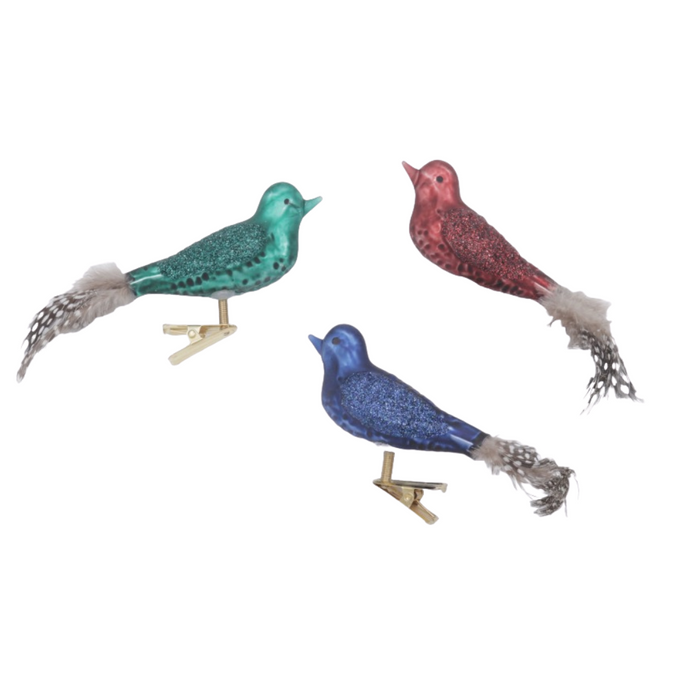 Juldekoration fågel 3 färger