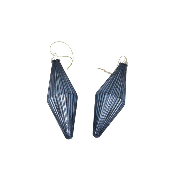 Juldekoration spets blå 2 st