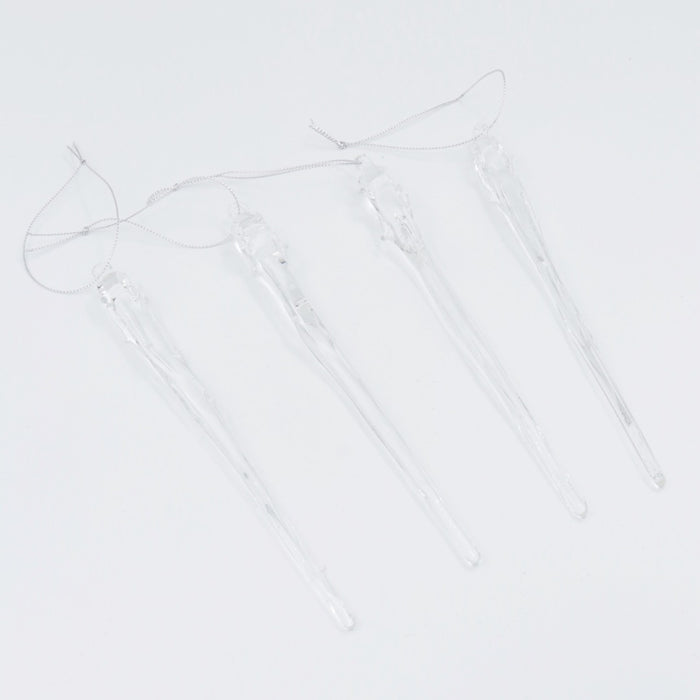 Juldekoration istapp med droppar 4 st