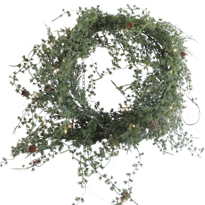 Christmas takkrans med LED-ljus Ø45 cm