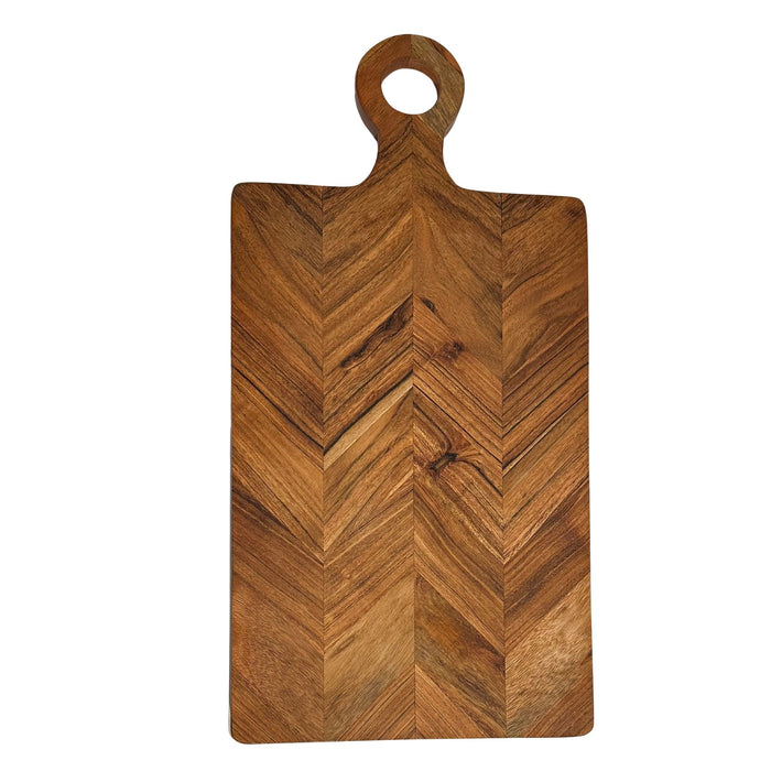 Vintage chevron skärbräda 25x50 cm