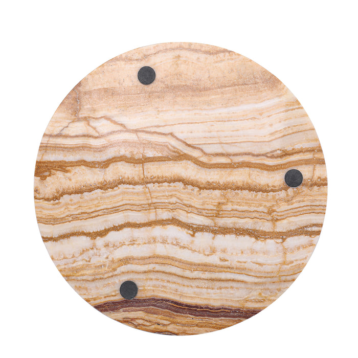 Natural Marble fat Ø25 cm