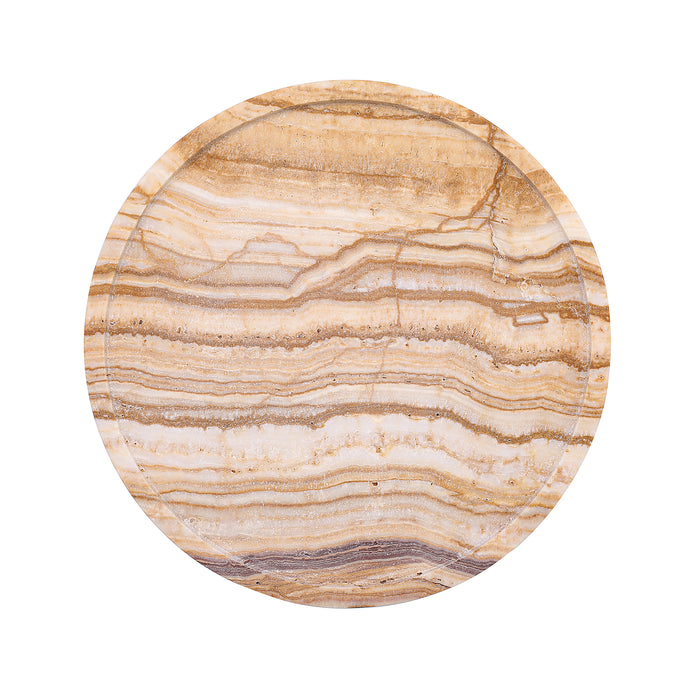 Natural Marble fat Ø25 cm