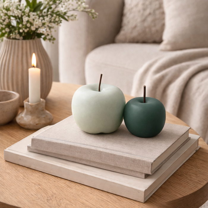 Apple dekoration blå stor