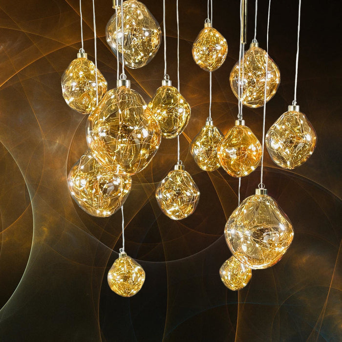 Ariel Amber ljusdekoration 15 cm