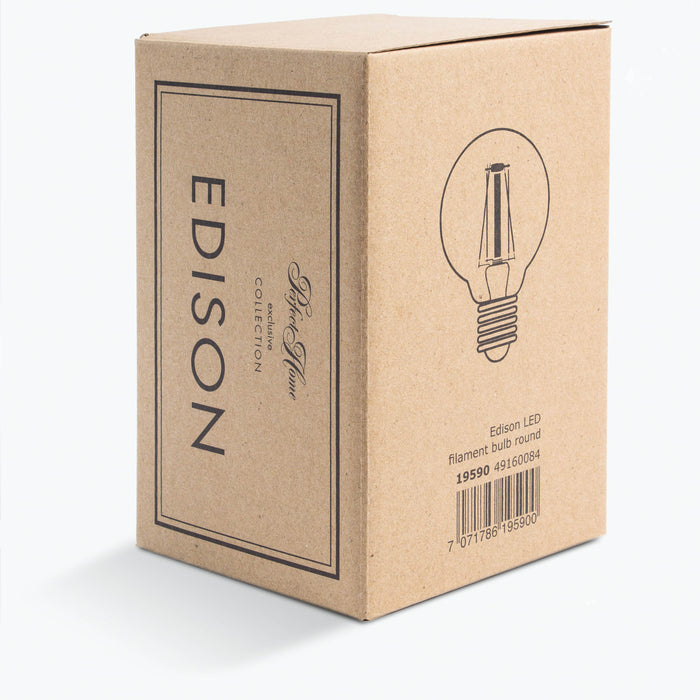 Edison LED-glödlampa rund