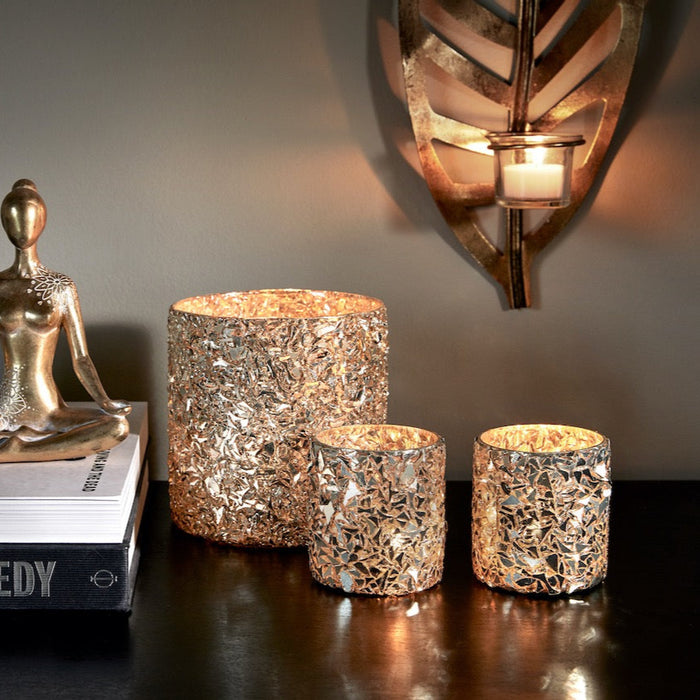 Glimmer värmeljushållare 2 st